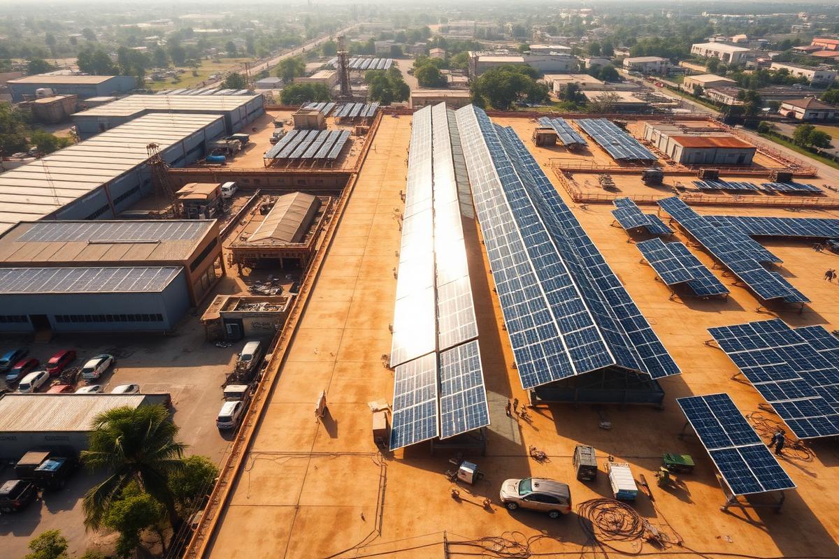Commercial solar installation Ahmedabad - solar EPC rooftop project on a Gujarat factory